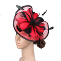Fashion Sinamay Hair Accessories Costume Party Elegant Feather Fascinator Top Hats Headdress Kentucky Derby Feather Hat