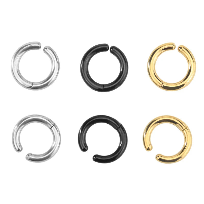 Korean Japanese Hip-Hop Fashion Stainless Steel Non-Pierced Ear Clips Men Women Trendy Minimalist Open Earrings Factory