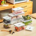 OWNSWING Home Stackable Produce Saver Storage Containers With Drain Tray BPA-Free Refrigerator Food Container