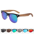Cheap Price Summer TAC UV400 Polarized Lenses Sunglasses Unisex Engraved Logo Natural Wood Frame