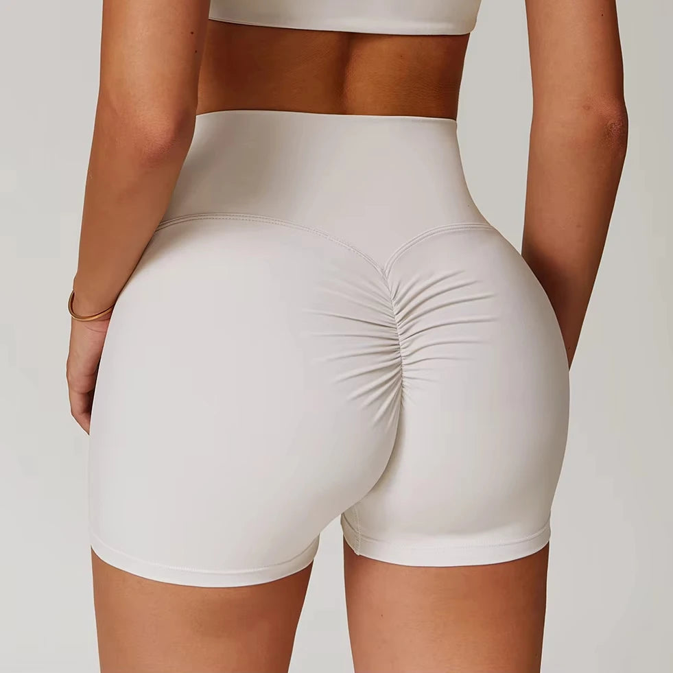Women's High Waist Gym Shorts with Squat-Proof Elastic Scrunch Butt Yoga Short for Butt Lifting Sexy Print Pattern