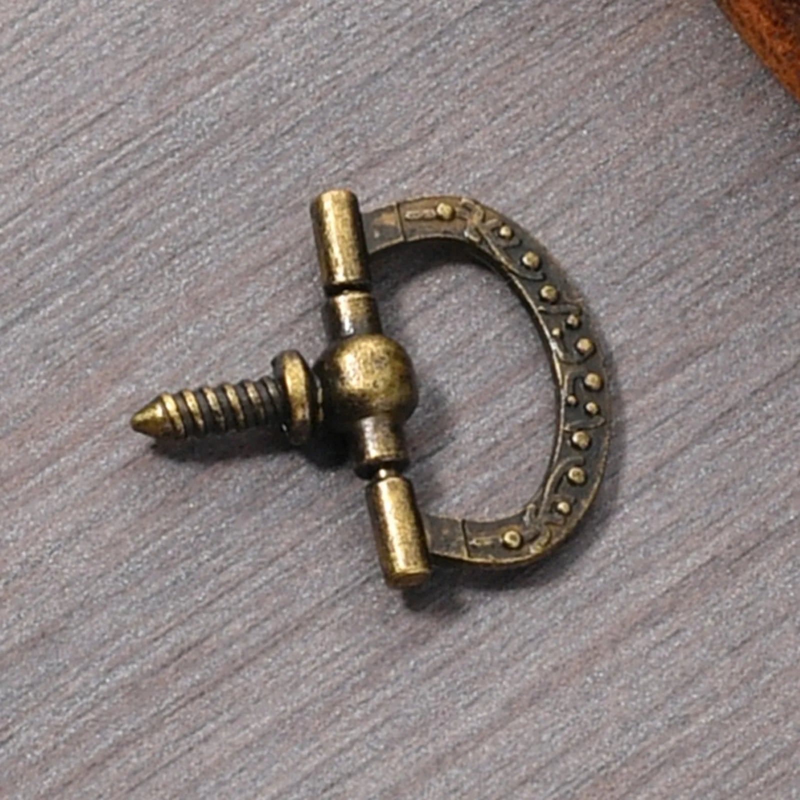 Mini Square Traditional Antique Bronze Furniture Hardware Drawer Handle Self-Tapping Threaded Dresser Kitchen Wardrobe Bathroom