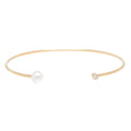 Handmade Diamond and Pearl Cuff Bracelet Sterling Silver Cuff Bracelet Women