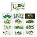 Rustic St. Patrick's Day Wooden Hanging Wall Sign Lucky Irish Truck Gnome Wood Sign Festive Green Plaque