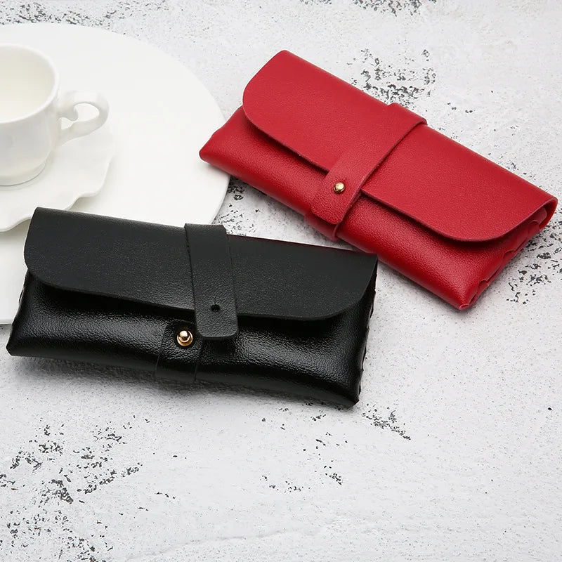 Custom Logo Fashion Soft Portable Sunglasses Box Bag Accessories Eyeglasses Case Women Leather Sunglasses Box Sunglasses Case