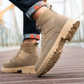 GUYISA Safety Shoes New Promotion High-quality Steel Toe Steel Bottom Anti-scald Work Boot All Seasons New Fashion Brown