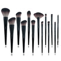 YUE Wholesale 2025 New 13 Pcs Black Dark Night Soft Hair Makeup Brush Set Beauty Tool Eye Shadow Loose Powder Brush Wholesale