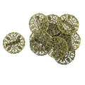 10PCS Filigree Flower Blank Brooch Settings Lapel Brooch Pin Safety Pins Base Bronze