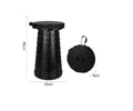 Upgraded Lightweight Seat 400Lbs Load Capacity Indoor Outdoor Retractable Folding Portable Chair Black Telescoping Stool for Bar
