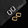 Fashion Earrings Jewelry 925 Sterling Silver Irregular Earrings Gold Plated lava Texture Hoop Earrings Women Silver Jewelry