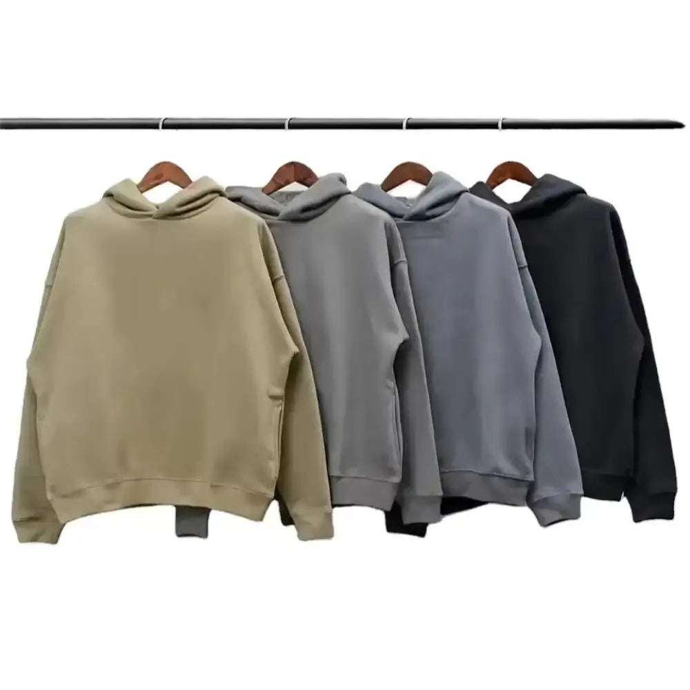 Unisex Oversized Hip Green 1Pcs Printed Fit Custom Logo All-Match Crewneck Pocket Hoodie No Drawstring Blank Sweatshirt for Men