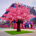 Factory Wholesale High Quality Pink White Red Artificial Indoor Cherry Blossom Tree Arches Fake Sakura Cherry Blossom Plant
