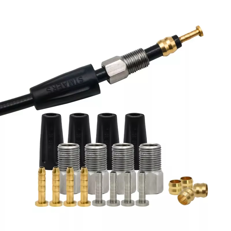 RIDERACE Oil Needle Olive Head Suit Bike Tubing Pipe Oil Hydraulic Disc Hose Pressing Ring T Brake for Olive shimano Bh90 /Bh59