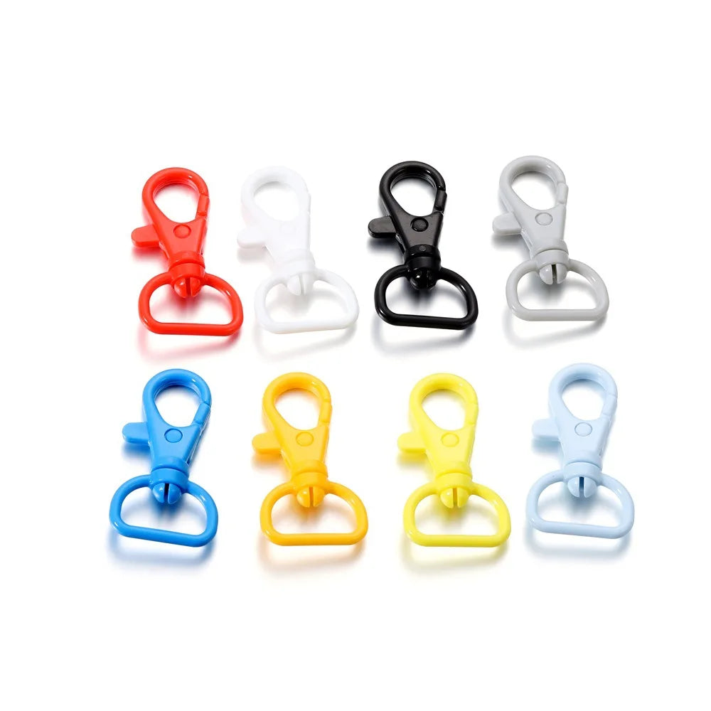 Good Quality 22mm*40mm Colored Plastic Spring Snap Hook KAM Swivel Hooks Buckle for Backpack ID Card Strap