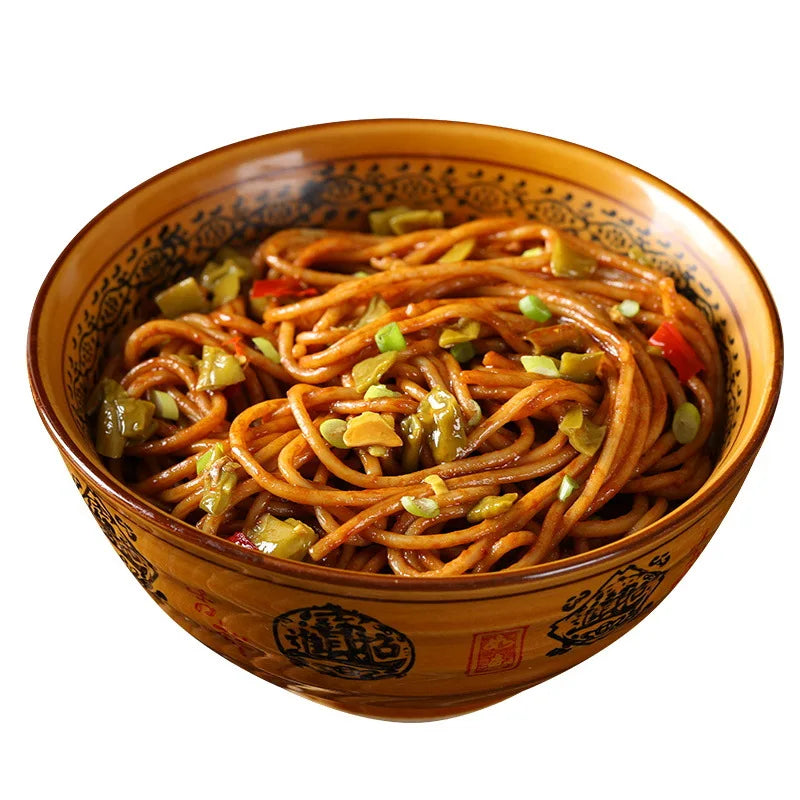 Gansu Style Dry Noodles Sesame Paste Durum Wheat Sugar-Free Low-Carb Handmade 500g Packaged Bag SAIBAIXUE Brand HACCP Certified