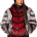 Hot Sale Women Red Fox Fur Coat Luxury Design Women Fur Jackets