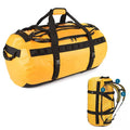 Fashion PVC Sport Gym Duffel Bag 3 Carrying Ways Yellow 30L-90L Large Weekender Travel Waterproof with Backpack Straps