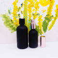 Matt Black 30ml Fine Mist Glass Essential Oil Cosmetic Dropper Bottle