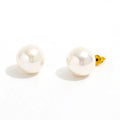 Trendy Earring 18K Gold Plated Single Big Imitation Pearl Pendant Stud Earring Stainless Steel Fashion Jewelry Wholesale