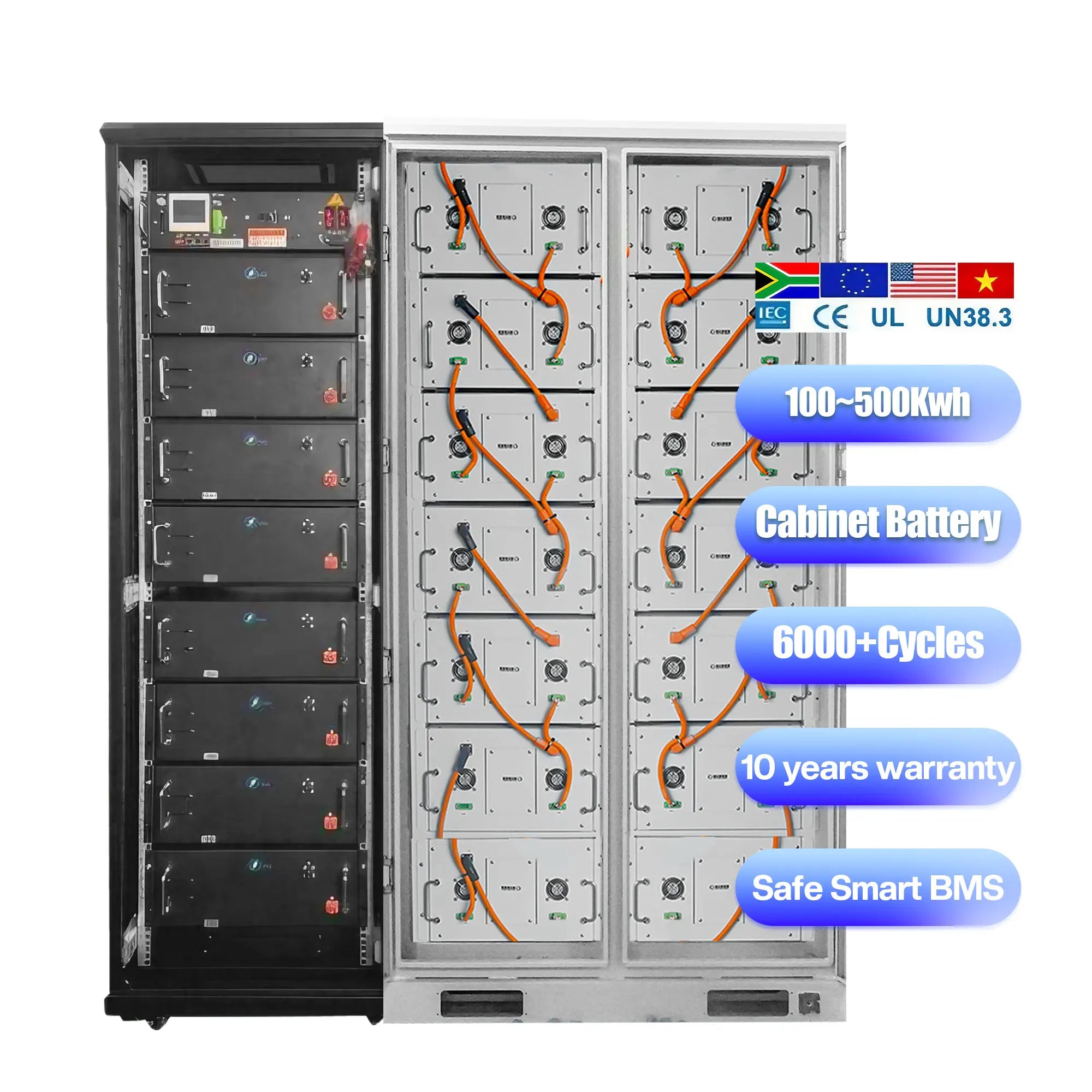 Energy Storage BESS Container 100kWh 150kw 250kwh Lithium Battery for Factory Cabinet LiFePO4 Lithium Ion Battery