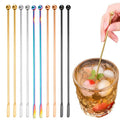 Stainless Steel Coffee Beverage Stir Sticks Cocktail Stirrers Drink Swizzle Stick 7.4" Swizzle Stick Picks Tools
