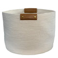 Custom Wholesales 2020 New Style Cotton Rope Woven Laundry Storage Basket Toys Towels Nursery Hamper Bin with Long Handles