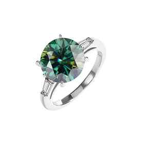 Factory Wholesale Western Party Engagement Gift 925 Sterling Silver Jewelry 5 Carat Moissanite Diamond Ring