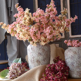 C-AL001 Artificial Silk Lilac Cross Sakura Flower Cherry Blossom Lilacs Flowers for Wedding Home Decoration