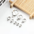 Sliver Color Jewelry Clasp Connector Stainless Steel Lobster Clasp Hook Claw Clasp Findings for Bracelets Necklace