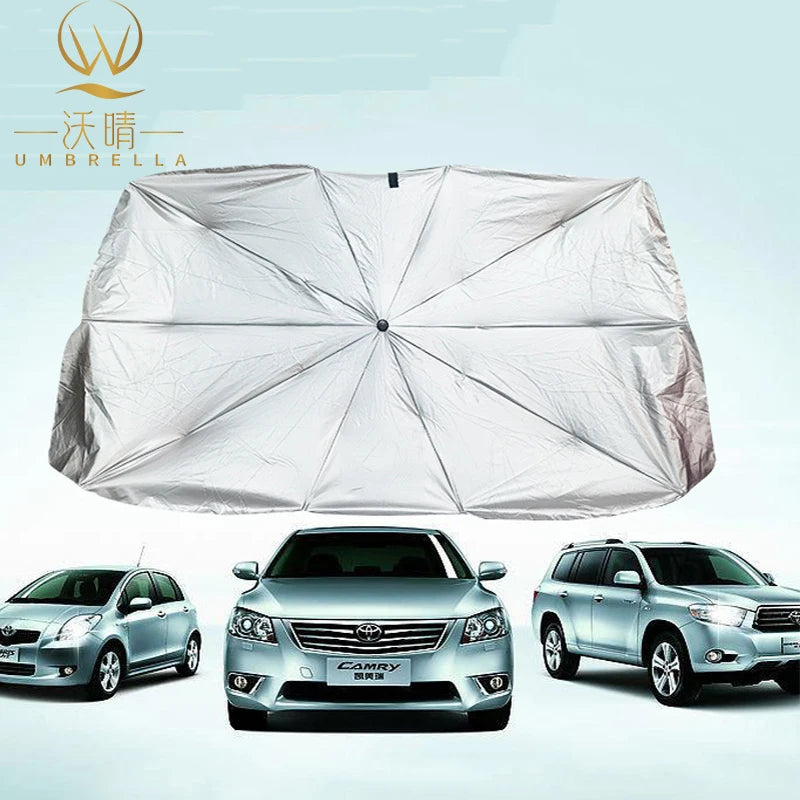Portable Auto Sun Shield Foldable Car Windshield UV Block Sun Shade Umbrella Manual Control Adults' Travel Accessory