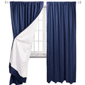 DaiRui Ready Made Insulated Room Darkening White Coated Blackout Curtains for the Living Room