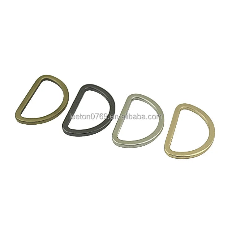 Stock Supply 1.5 Inch 38mm Good Quality Metal Flat D Ring Buckle for Leather Bags