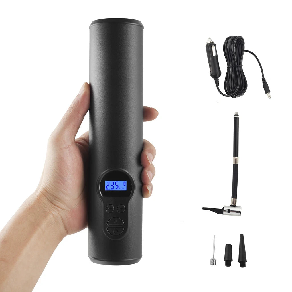 Mini Bike Air Compressor Tire Inflatable Pump 12V 150PSI Wireless Auto Tyre Inflator for Bicycle Tires Support USB Charging