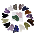 OEM Skin Care Face Tool Natural Jade Gua Sha Heart Shape STONE Scraping Board for Face Lift Custom logo Rose Quartz Gua Sha