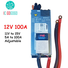 12V 100A 11V to 15V Charger Current Voltage Adjustable 12.6V 14.6V 3S Lipo Li-ion 4S 3.2V Lifepo4 Battery Lithium Charger RV 50A