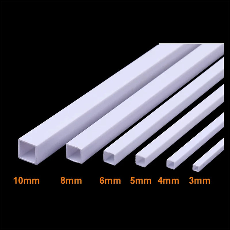 5MM Architecture ABS Plastic Square Tube for Diorama DIY Toy Buildings