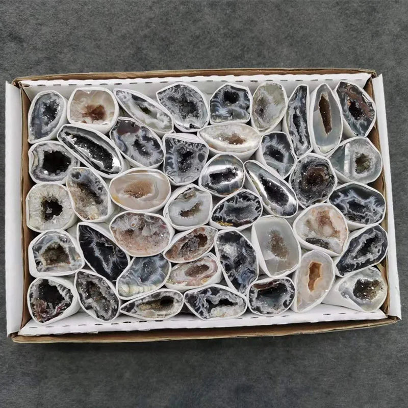 Crystals for Meditation Agate Geode Druzy Box for Gift