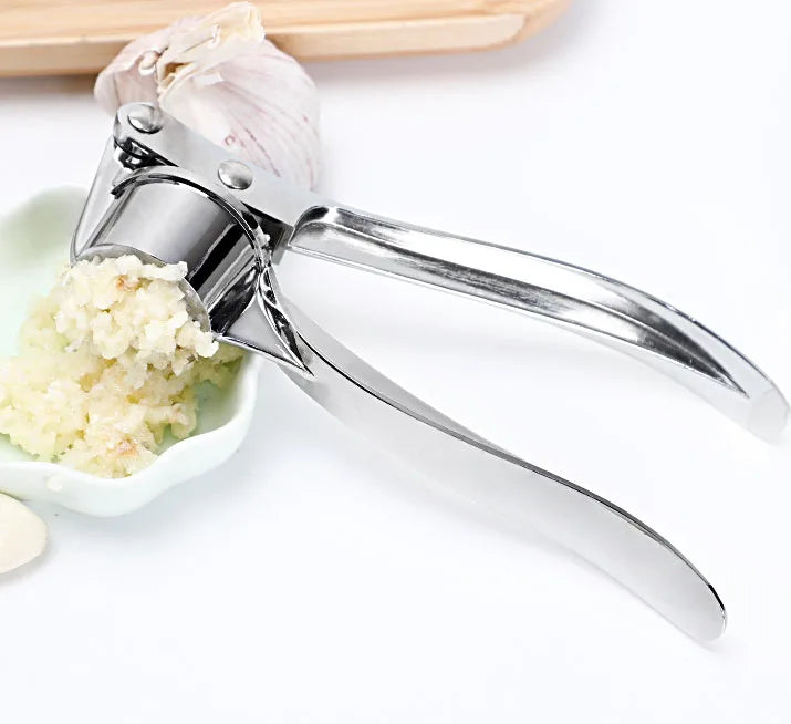 Kitchen Tools & Gadgets Manual Zinc Alloy & Stainless Steel Garlic Crusher Press Chopper for Fruit & Vegetable