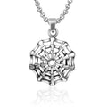 Wholesale Stainless Steel Spiderman Charm Necklaces Retro Handmade Spider Web Jewelry for Men