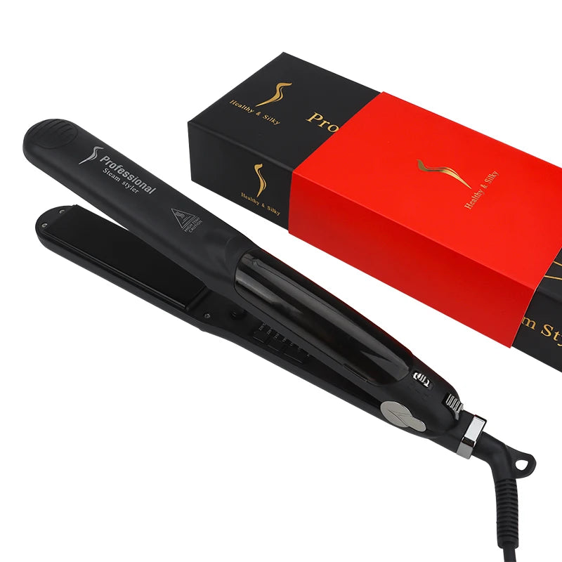 KangRoad Factory Professional LED Display 1.25 Inch Tourmaline Ceramic Coating Multi-temperature Steam Vapor Hair Straightener