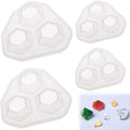 4 Pcs Silicone Diamond Molds Silicone Crystal Casting Molds 3D Epoxy Resin Mold Jewelry Pendant Necklace Jewelry Making