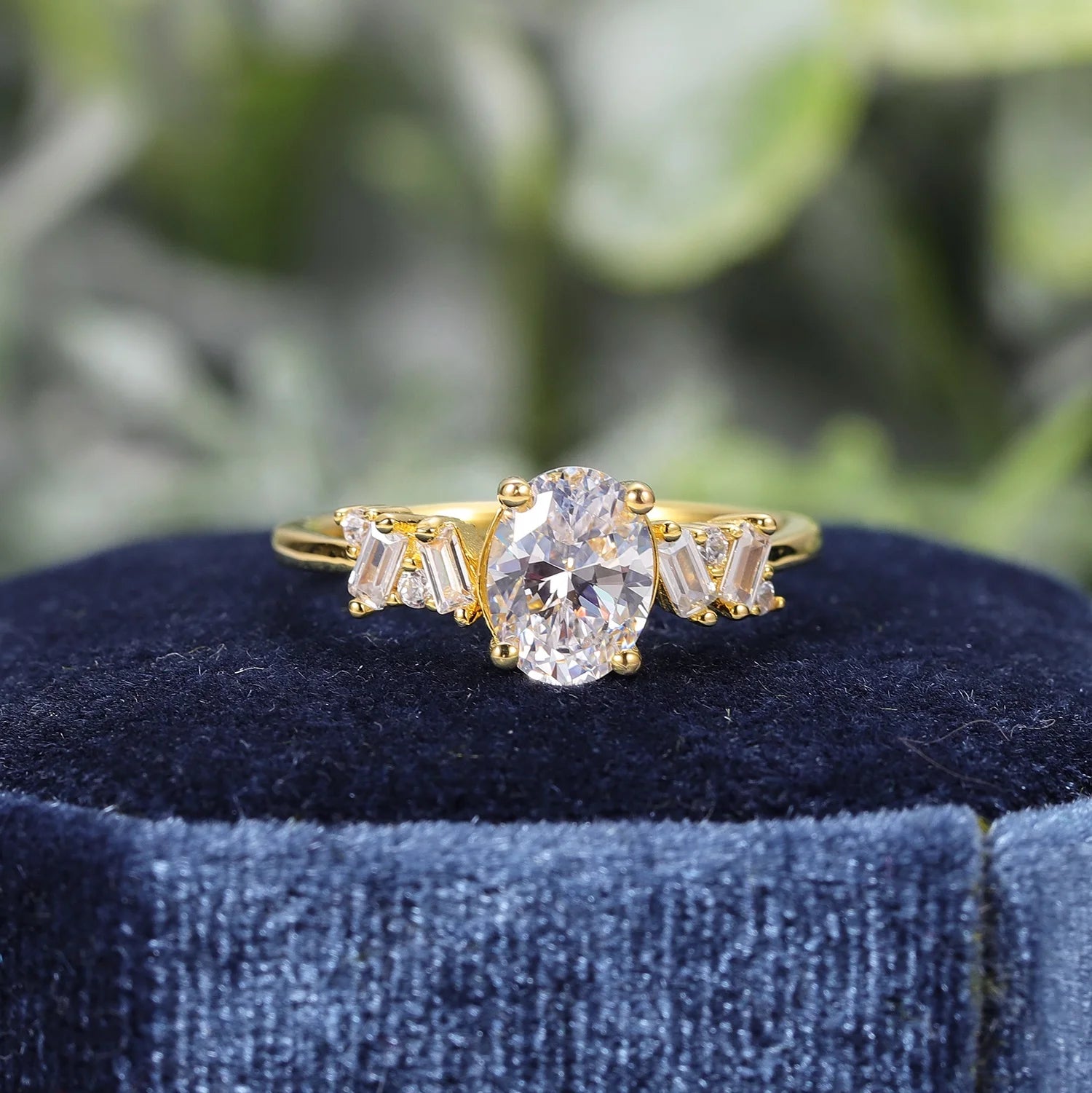 OL0918 Abiding Custom Fancy Cut Multi Shape Oval Cut 6x8MM Moissanite Diamond 925 Sterling Silver Ring 1.5ct Silver Ring