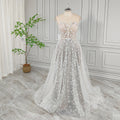 Real Photos High Quality Beaded Sequined Flowers Lace A-line Wedding Dress Elegant Women 2024 Illusion Bride Gown With Bow