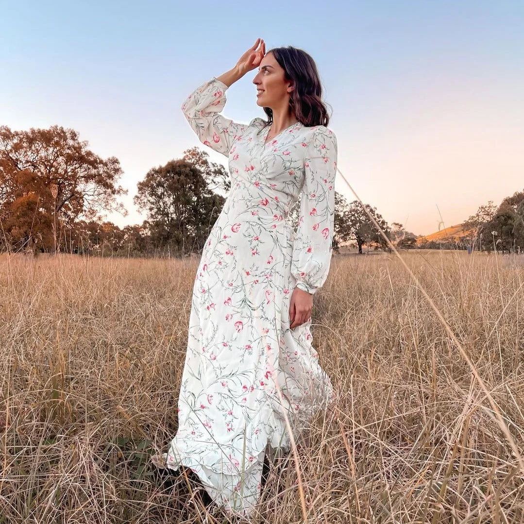 2022 New Ramadan Hijab Dress Floral Print Kaftan Robe with Belt Muslim Fashion Maxi Dresses Abayas for Women Islam Clothes
