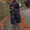 Thick Loose Parkas Women Fashion Solid Covered Button Winter Clothes for Women