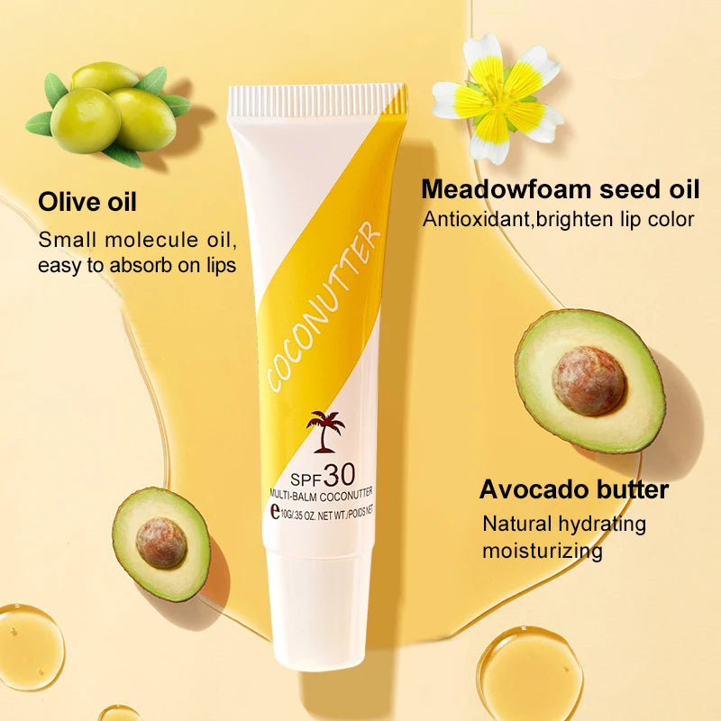 Custom Chapstick Vegan Organic Fruit Flavor Sunscreen Shea Butter SPF 15 Lip Balm Private Label