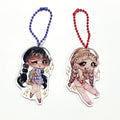 Custom Acrylic Keychain Color Gradient Keychain New Creative Fashion Fun Customizable Epoxy Glitter