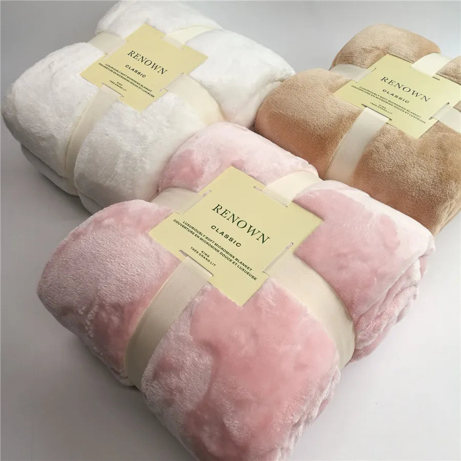 Hot Selling Super Soft Stock Lot Coral Fleece Blanket