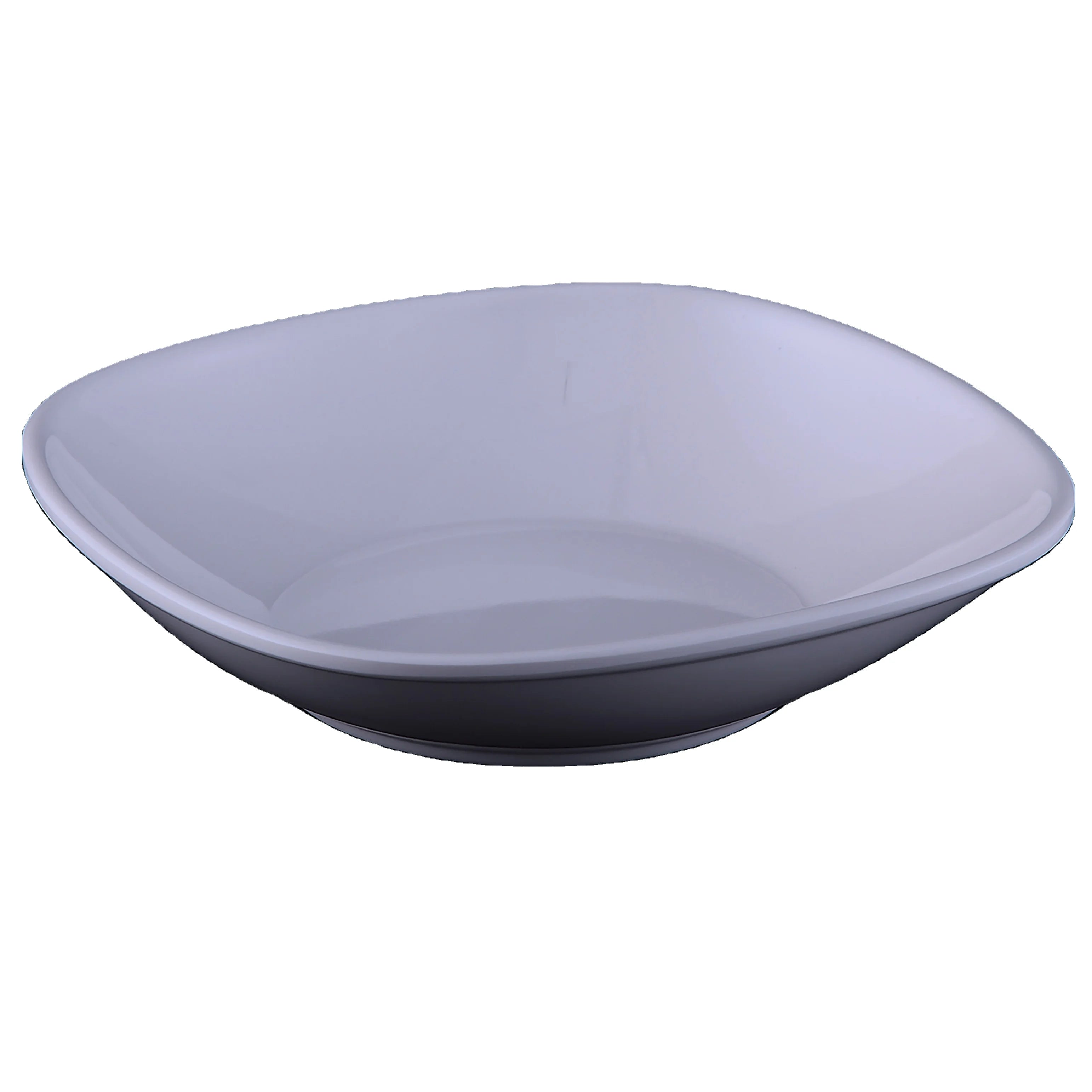 Western-style Hotel Simple Melamine White square Plate Deep Soup Plates for Sale