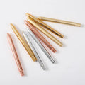 Customized Logo Gold Metal Handle Eyelash Brush Mascara Wands Applicator for Eyelash Extention Make up Brushes With Lid